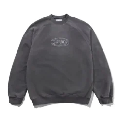 Zip-Thru Hoods|Pullover Hoods>Butter Goods Abseil Crewneck, Washed Navy