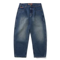 Denim Jeans|Pants>Butter Goods Baggy Denim Jeans, Distressed Indigo
