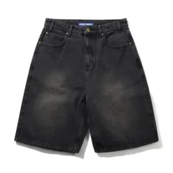 Denim Shorts|Shorts>Butter Goods Baggy Denim Shorts, Distressed Black