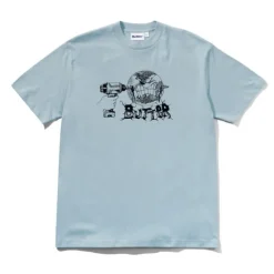 T-Shirts>Butter Goods Drill Tee, Grey Blue