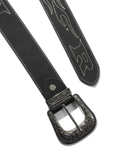 Accessories>Butter Goods Flame Stitch Belt, Black