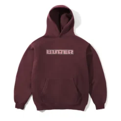Zip-Thru Hoods|Pullover Hoods>Butter Goods Glint Nylon Applique Pullover Hood, Burgundy