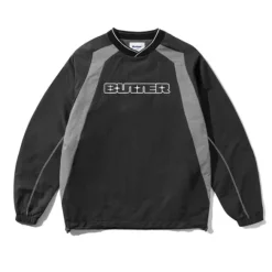 Jackets>Butter Goods Glint Pullover Training Jacket, Black / Grey