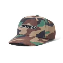 Hats|Beanies>Butter Goods Glint Snapback Cap, Woodland Camo