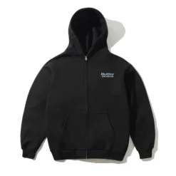 Zip-Thru Hoods|Pullover Hoods>Butter Goods Internationale Zip-Thru Hood, Black