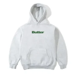 T-Shirts|Pullover Hoods>Butter Goods Logo Pullover Hood, Ash