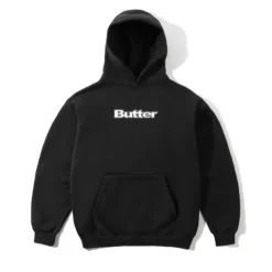 T-Shirts|Pullover Hoods>Butter Goods Logo Pullover Hood, Black