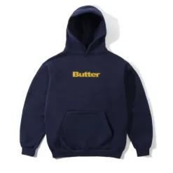 T-Shirts|Pullover Hoods>Butter Goods Logo Pullover Hood, Navy