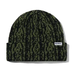 Hats|Beanies>Butter Goods Lowland Camo Beanie, Green