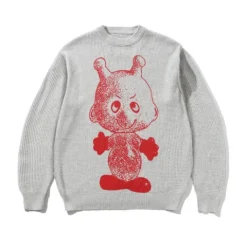 Knits>Butter Goods Newcomer Reversible Knit Sweater, Grey