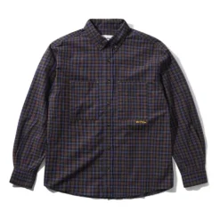 Shirts| Shirts>Butter Goods Plaid Shirt, Brown / Cobalt