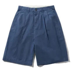 T-Shirts|Pullover Hoods>Butter Goods Pleated Shorts, Navy