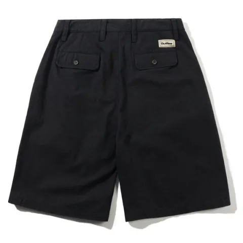 Denim Shorts|Shorts>Butter Goods Pleated Shorts, Washed Black