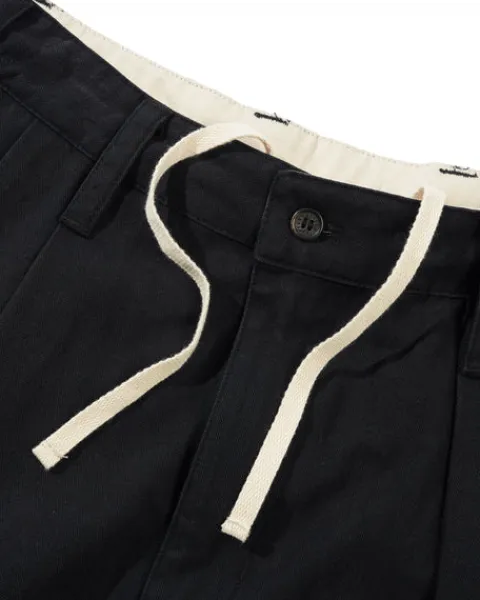 Denim Shorts|Shorts>Butter Goods Pleated Shorts, Washed Black