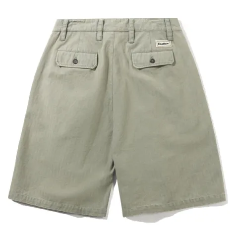 Denim Shorts|Shorts>Butter Goods Pleated Shorts, Washed Fatigue