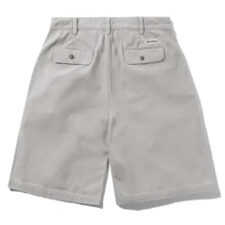 Denim Shorts|Shorts>Butter Goods Pleated Shorts, Washed Light Grey