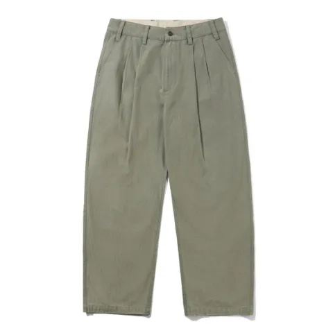 Denim Jeans|Pants>Butter Goods Pleated Trousers, Washed Fatigue