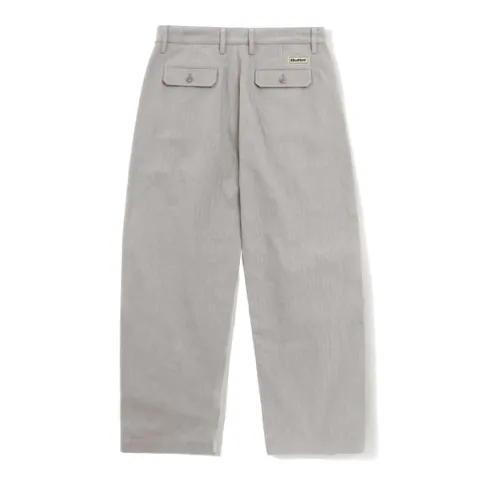 Denim Jeans|Pants>Butter Goods Pleated Trousers, Washed Light Grey
