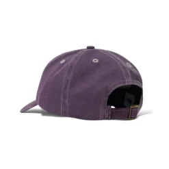 Hats|Beanies>Butter Goods Rounded Logo 6 Panel Cap, Washed Eggplant