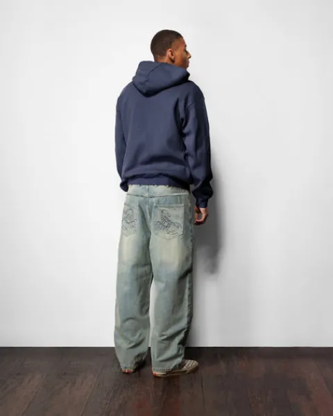 Denim Jeans|Pants>Butter Goods Scorpion Stitch Denim Jeans, Slub Black