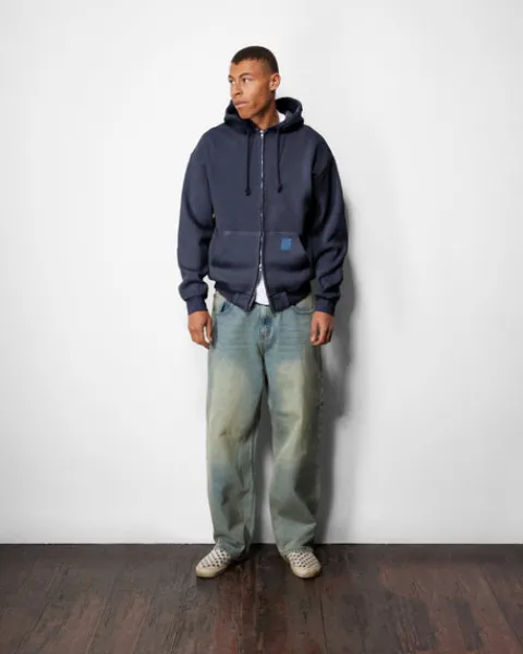 Denim Jeans|Pants>Butter Goods Scorpion Stitch Denim Jeans, Tinted Light Blue