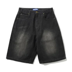 Denim Shorts|Shorts>Butter Goods Scorpion Stitch Denim Shorts, Slub Black