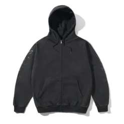 Zip-Thru Hoods|Pullover Hoods>Butter Goods Scrawling Zip-Thru Hood, Washed Midnight
