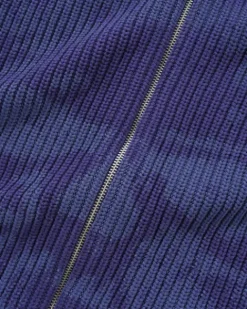 Knits>Butter Goods Shout Zip-Thru Knit Sweater, Dark Blue