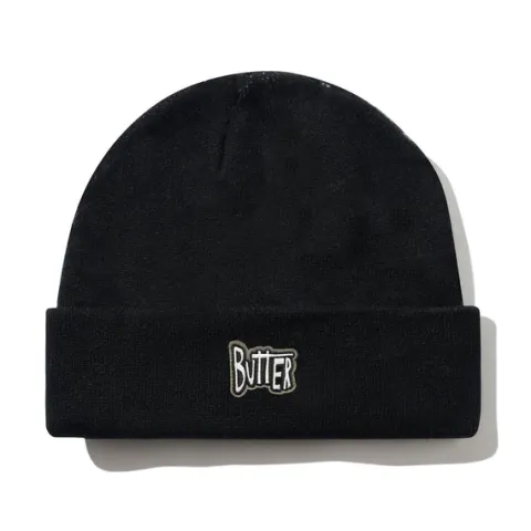 Hats|Beanies>Butter Goods Sketch Patch Beanie, Black