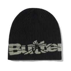 Hats|Beanies>Butter Goods Smashed Logo Knit Skully Beanie, Black