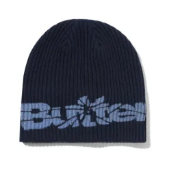Hats|Beanies>Butter Goods Smashed Logo Knit Skully Beanie, Navy