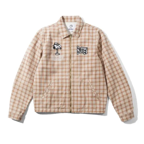 Jackets>Butter Goods Spike Jacket, Sandstone Plaid