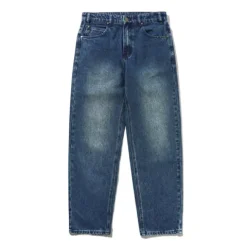 Denim Jeans|Pants>Butter Goods Straight Leg Denim Jeans, Distressed Indigo