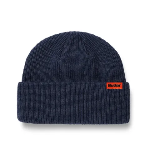 Hats|Beanies>Butter Goods Tall Wharfie Beanie, Navy