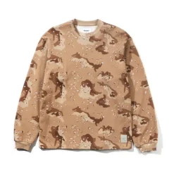 Zip-Thru Hoods|Pullover Hoods>Butter Goods Waffle L/S Top, Desert Camo