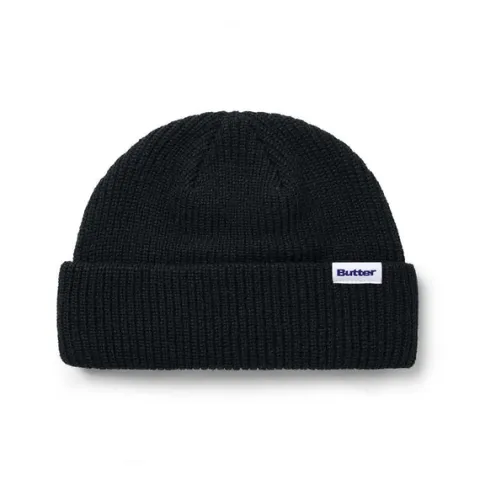 Hats|Beanies>Butter Goods Wharfie Beanie, Black