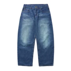 Denim Jeans|Pants>Butter Goods Wide Cut Denim Jeans, Dark Blue Slub